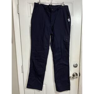 TECGEN Fire Resistant Cargo Work Pants 34x34 Navy Blue